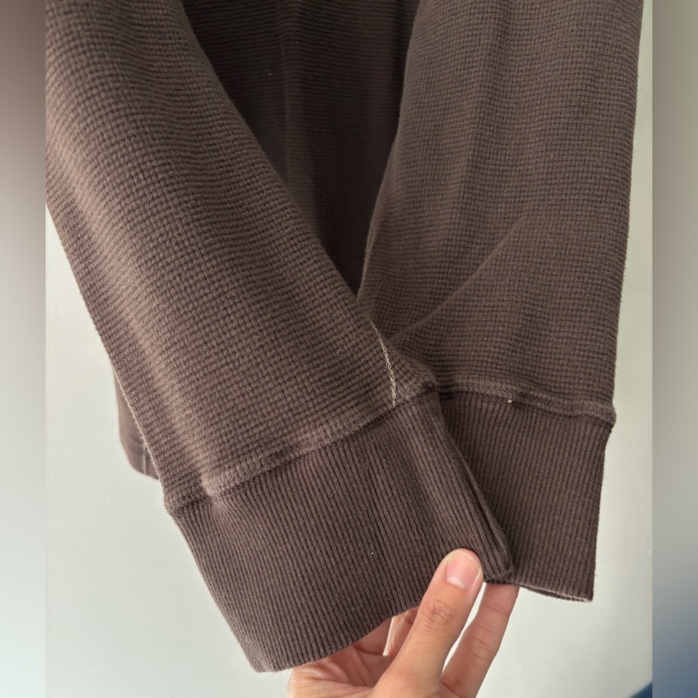 Vintage Men Streetwear Old Navy Brown Long Sleeve Cotton Preppy Crewneck Size XL - Picture 4 of 6